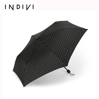 ＜インディヴィ＞晴雨兼用折傘／ブラック